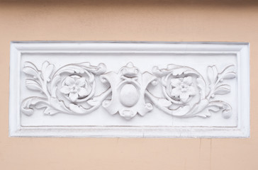 ancient decorative marble ornamental on the wall