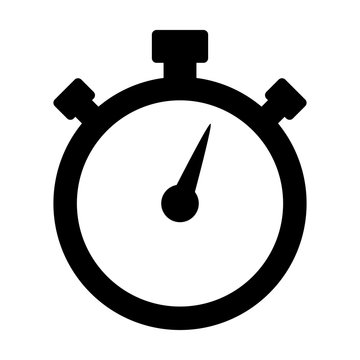 Simple stopwatch timer flat icon for apps and websites 