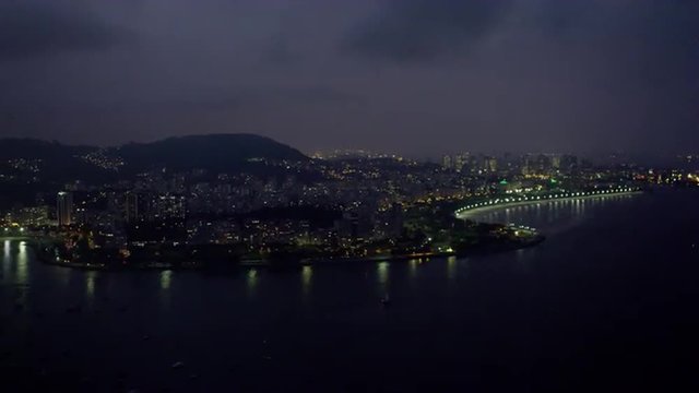 Front to&Acirc;&nbsp;side aerial&Acirc;&nbsp;pan of Rio de Janeiro's Christ the Redeemer statue.