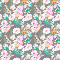 Soft flower print ~ seamless background