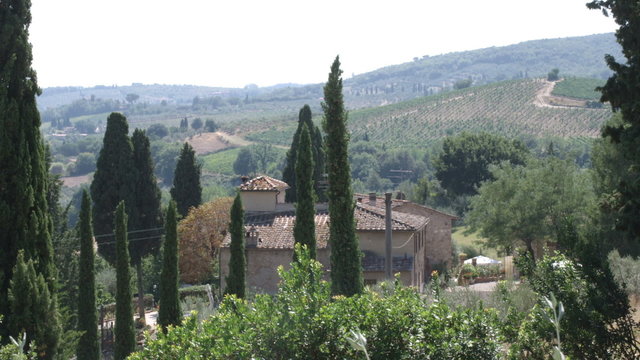 Shot of a Tuscan landscape in Italy.