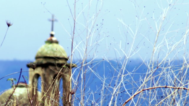 Stock Video Footage of an old Christian church near Banias shot in Israel at 4k with Red.
