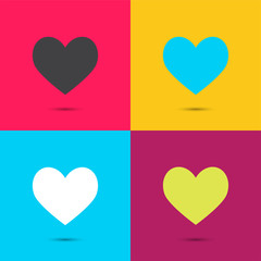 Love icon. Heart sign symbol.