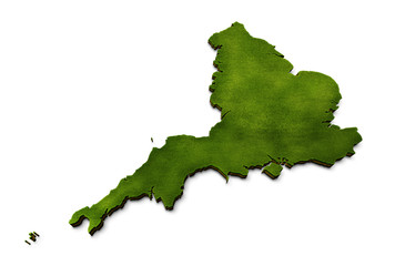 Fototapeta na wymiar 3D England Map Terrain