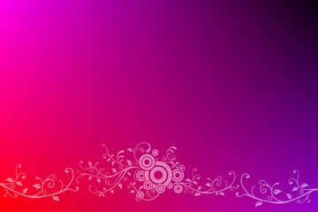 Pink Red Background with Floral Decoration