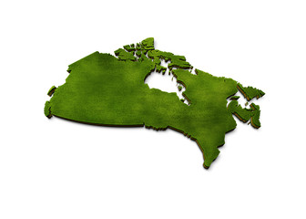 Canada 3D Map Grass