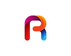 Letter R Colorful Logo Design