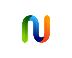 Letter N Colorful Logo Design