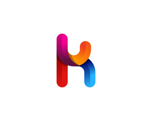Letter K Colorful Logo Design