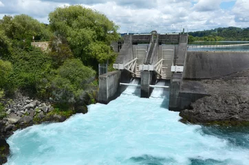 Papier Peint photo Barrage Aratiatia Rapids Dam near Taupo - New Zealand