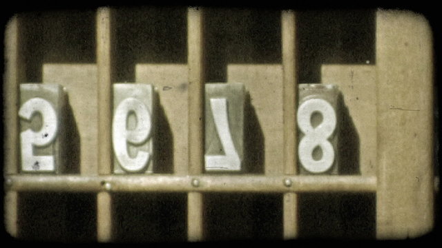 Printing press. Vintage stylized video clip.