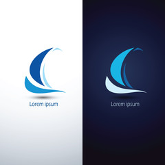 Obraz premium sailboat icon logo