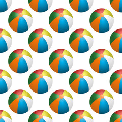 Vector summer background with beach balls