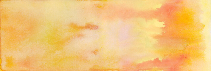 Obraz na płótnie Canvas orange yellow pink watercolor background. Abstract painting