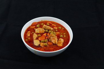 Erbsen mit Fleisch