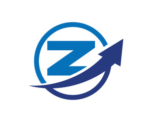 Z Letter Circle Arrow Logo