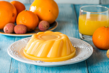 mango orange pudding