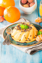 mango orange pudding