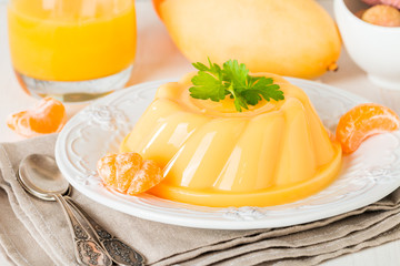 mango orange pudding