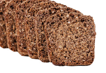Rye grain bread, cut into pieces
