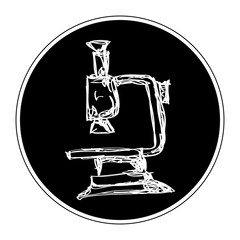 Simple doodle of a microscope