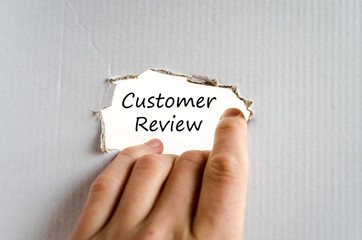 Customer review text concept