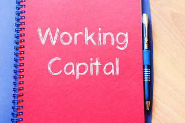 Working capital write on notebook