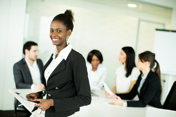 Young people working in the office
