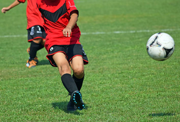 Obraz premium Kids are playing soccer