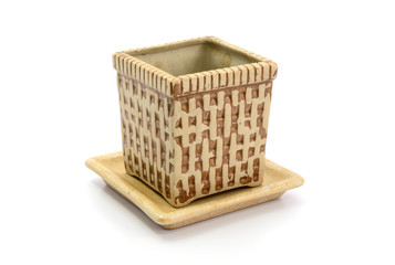 ceramic pot isolated on white background