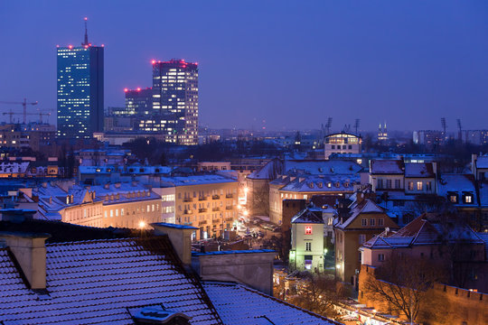 Warsaw Winter Cityscape