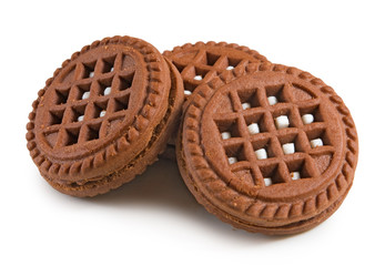 Isolated image of delicious cookies closeup