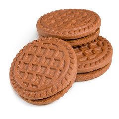 Isolated image of delicious cookies closeup