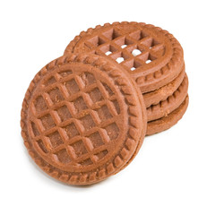 Isolated image of delicious cookies close-up
