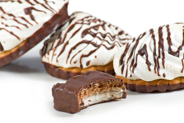 image of delicious cookies close up