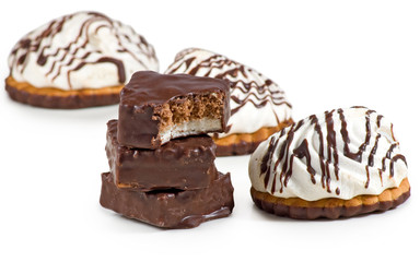 image of delicious cookies close-up