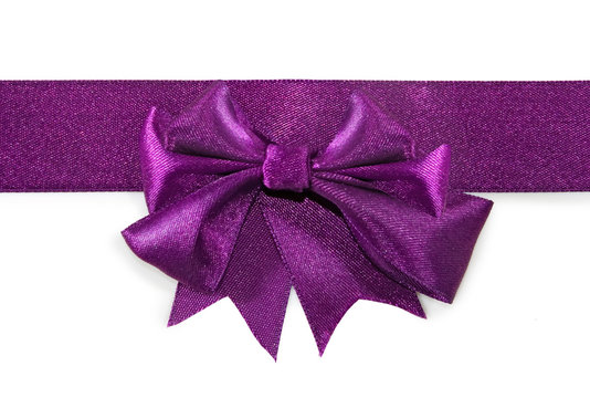 Image Of A Purple Bow Closeup