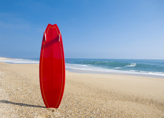 Red surfboard