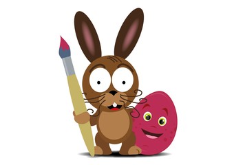 Wielkanoc,pisanki,farbki,kurczak,królik © monikakosz