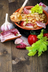 Fagioli e pancetta