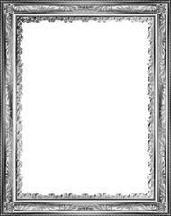 Isolated black picture frame floral, vector