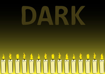 Darkness and candles