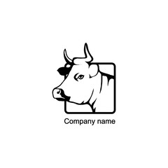 Cow logo.Vector