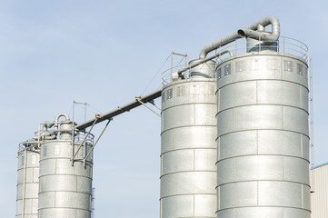 Industrial silos in the chemical industry
