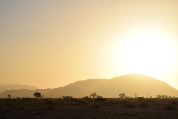 Sonnenuntergang in Namibia
