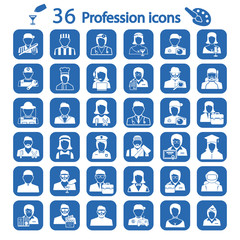 profession icon set