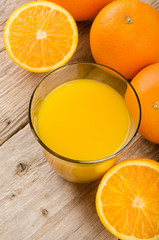 healthy orange juice in a glass