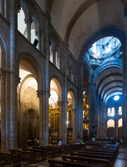 Interior of Cathedral of  Santiago de Compostela