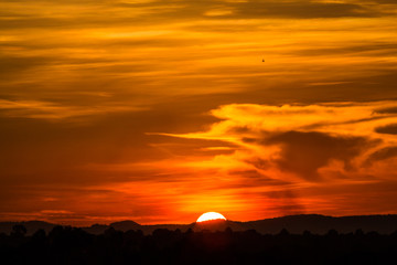 Beautiful orange sunset