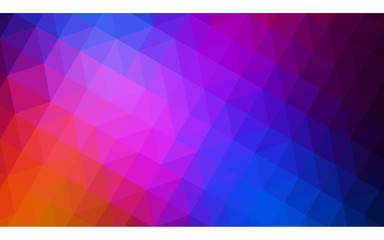 Multicolor blue, red polygonal design illustration, which consist of triangles and gradient in origami style.